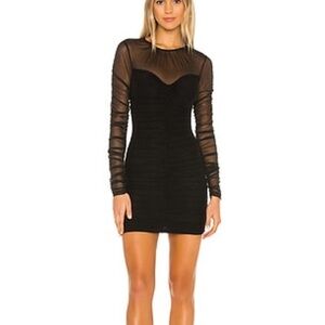 MICHAEL COSTELLO Helena Mini Dress in Black